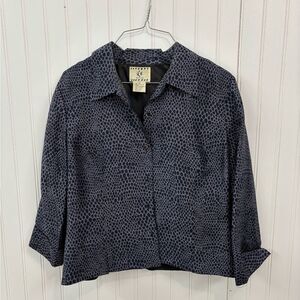 Ice leopard print 100% silk vintage y2k Button Down boxey vintage Shirt